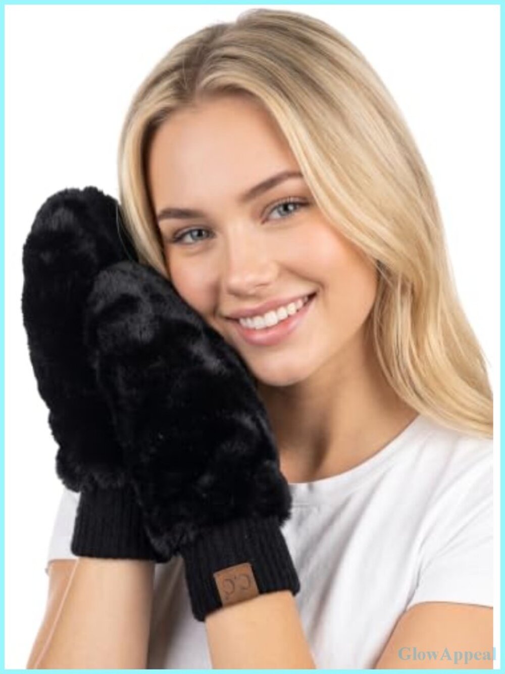 Faux Fur Convertible Flip Mittens Women's Warm Fingerless Gloves